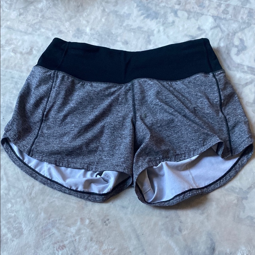 Women's Gray and Black Shorts